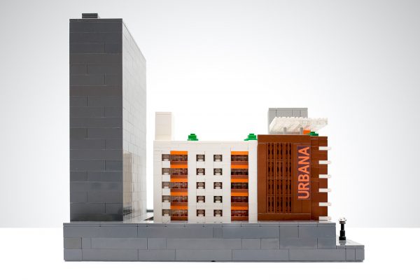 Urbana - Side View of LEGO Model