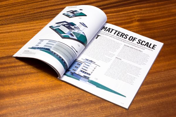 Opening spread of my article about Scale in LEGO Models.