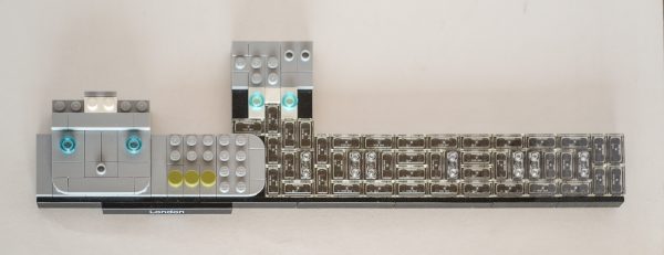 The model is built on a sturdy base which includes a space in the back to attach the London Eye.