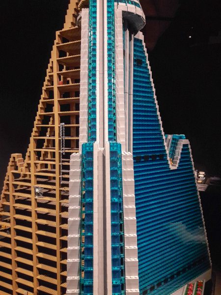 Ryugyong Hotel (under construction) in North Korea. Model designed and built by Ryan McNaught.