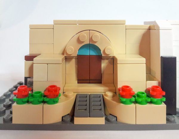 LEGO Model of Restored Hawkes Bay Museum entrance.