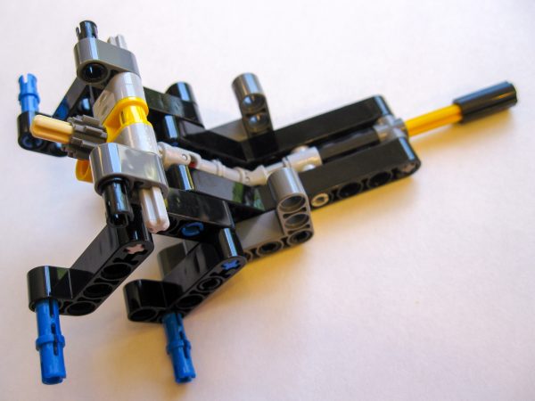 A universal joint is used to power both functions.