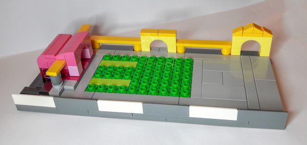 LEGO model of Sound Shell and Forecourt.
