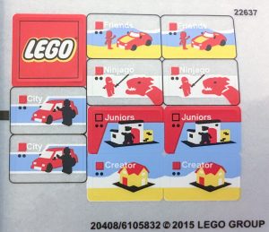 A unique selection of stickers for sets available for purchase.