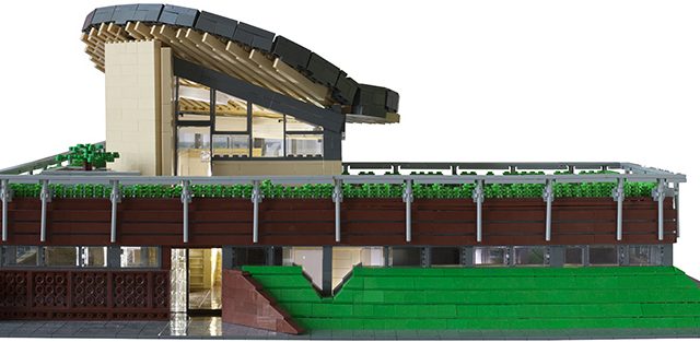 Maggie's Centre (2013) in Newcastle, UK, by Cullinan Studio. LEGO Model by Steve Mayes.