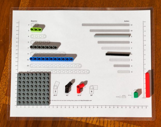 Printable LEGO Ruler and Sorting Tool.