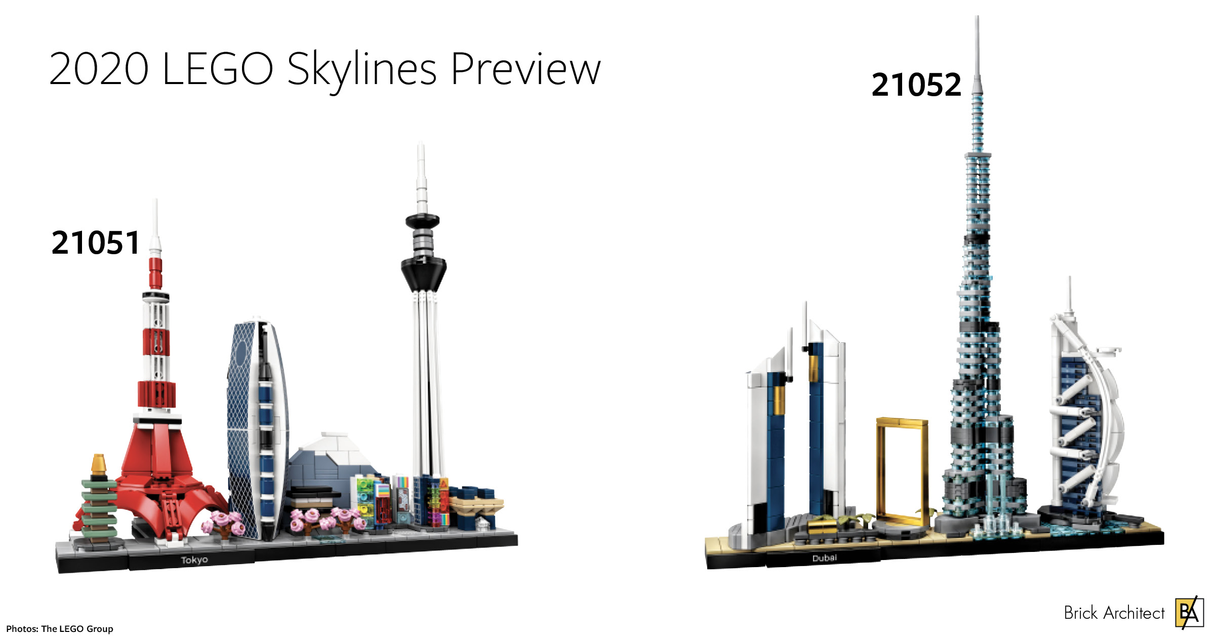 LEGO Architecture 21051 Tokio Skyline und 21052 Dubai Burj Al Arab  2/20