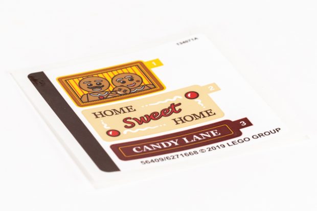 The sticker sheet contains just three stickers.