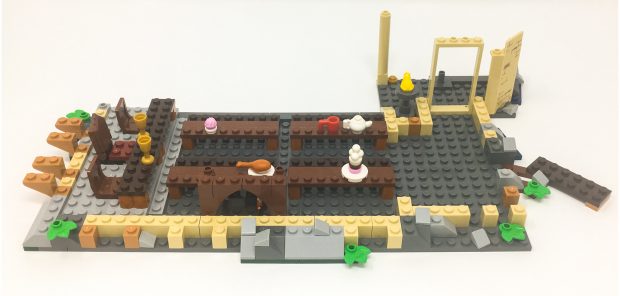 The first bag builds up the foundations and base of the Great Hall.
