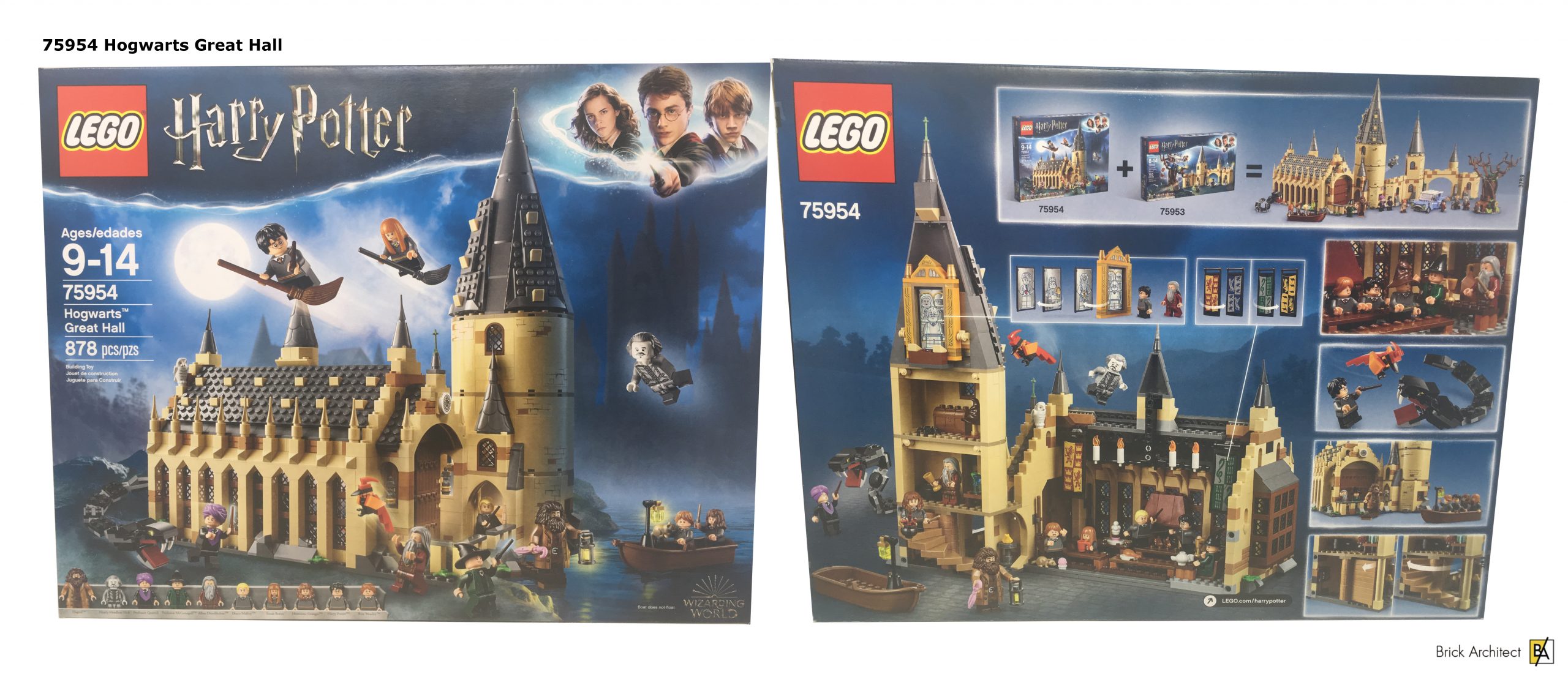 Lego Harry Potter STICKER SHEET 2 ONLY for set 75954 Hogwarts Great Hall 