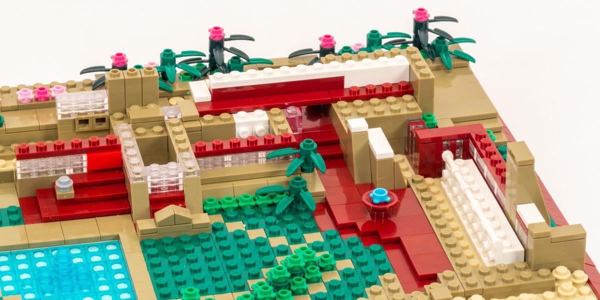 Detail photo showing the architectural features.