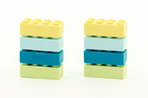 The moulding is good, but not perfect, with visible moulding mark on one side of each eraser.