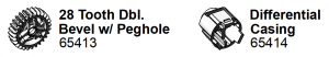 Labels for parts 65414 & 65413 will be included in next latest version of LEGO Brick Labels.