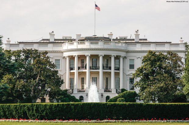 The South Portico faces the National Mall. (Photo: Alex Proimos, CC BY 2.0)