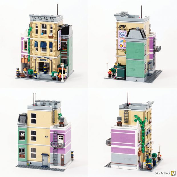 #10278 Police Station, as viewed from all four sides.