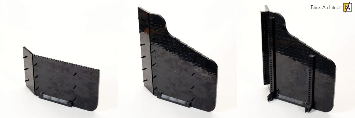 The piano lid is built across three very quick stages.