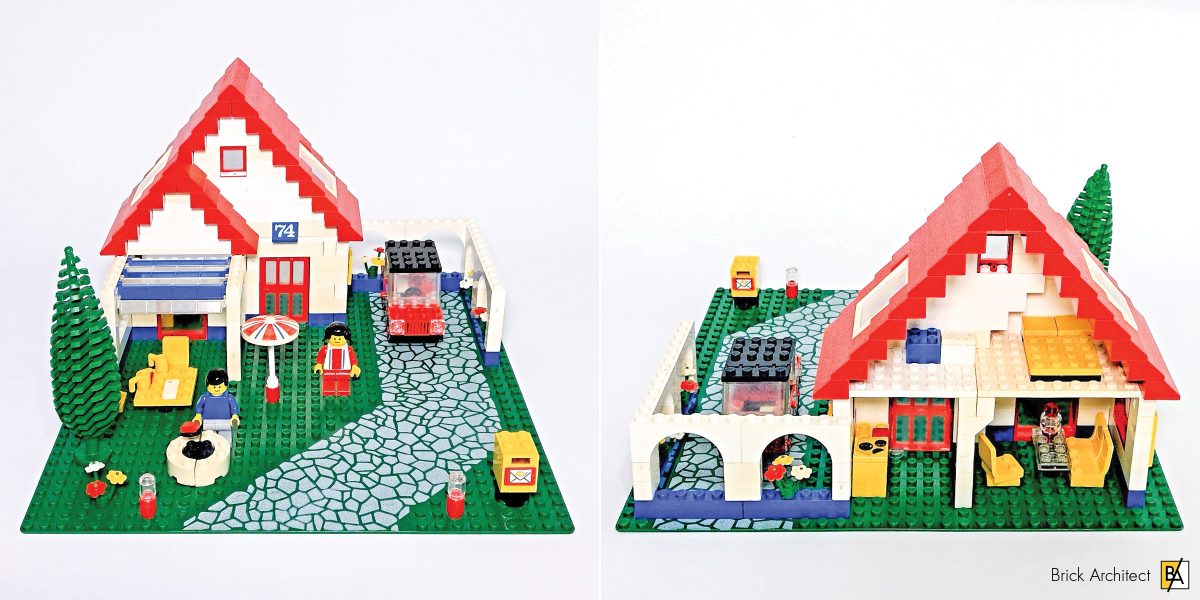 The completed set, front and back view.