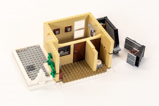 There's another bathroom, and an evidence closet with a removeable roof.