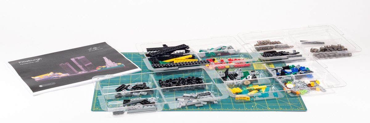 Pittsburgh Skyline model is built using 495 pieces.