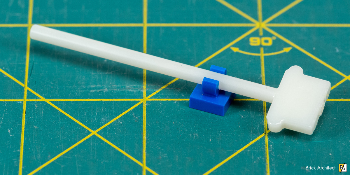 Test Implement w/ Bar (Part 86188) in Uncolored (Whitish) ABS.