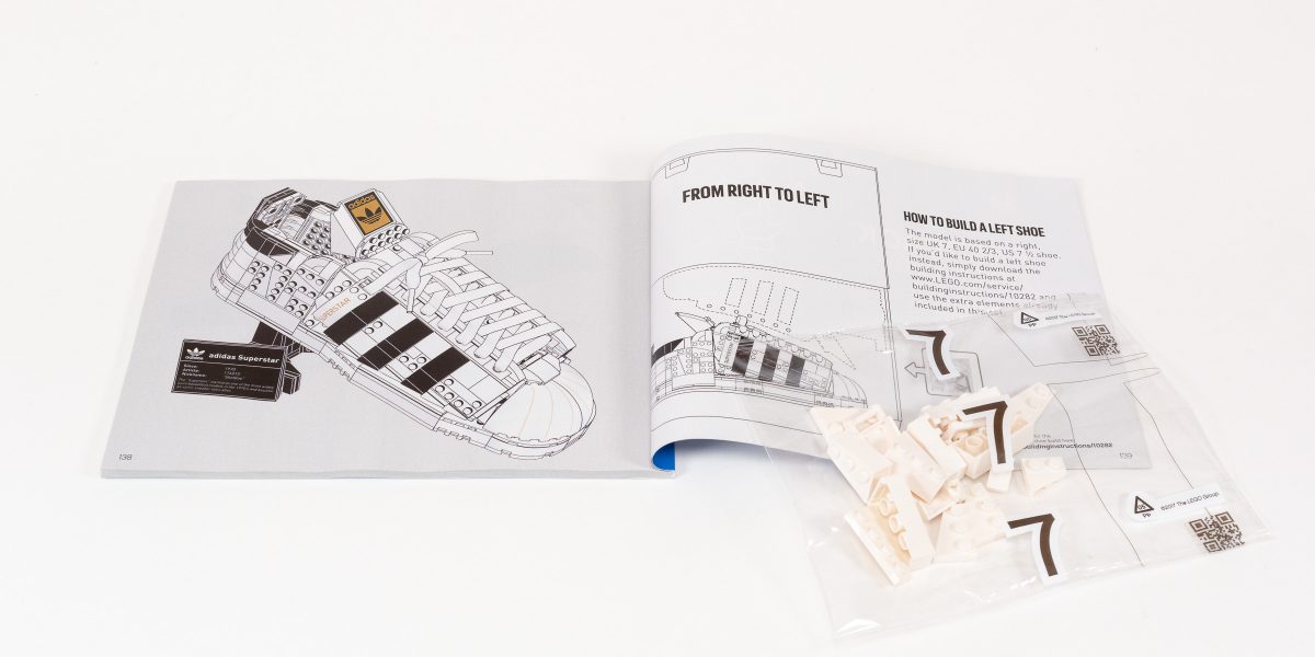 Extra parts if you want to build a left shoe instead.