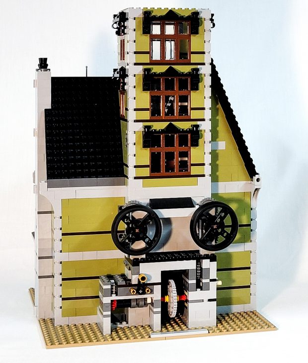 Flywheel on back of model.