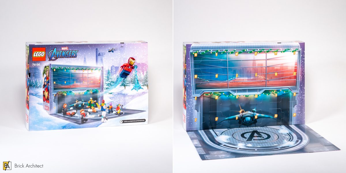 #76196 Marvel Avengers Advent Calendar - Box back and flap