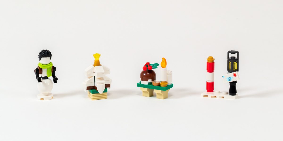 Four mini-models from LEGO City Advent Calendar.