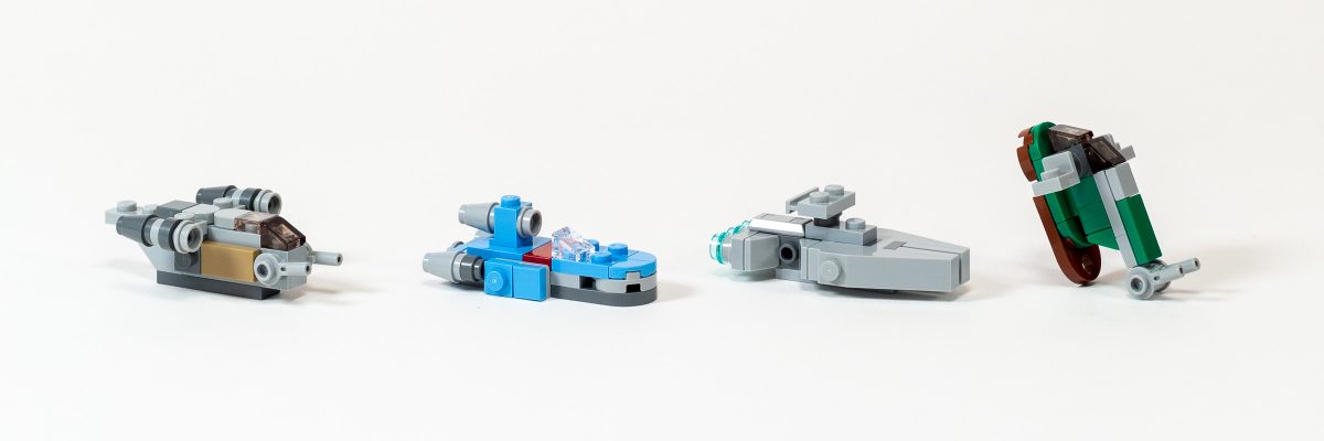 Four ships from LEGO Star Wars Advent Calendar.