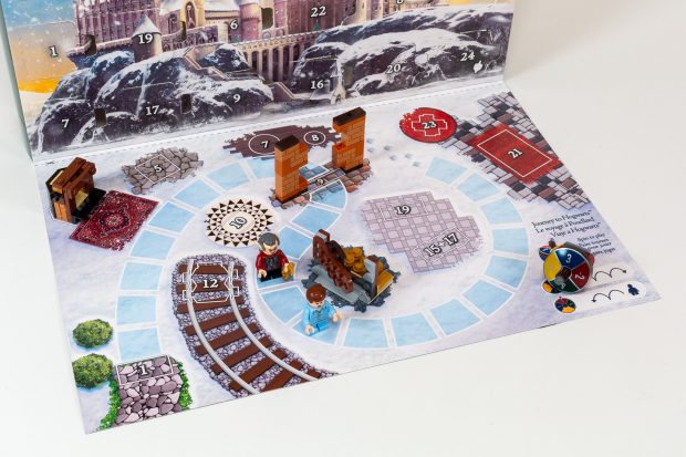 As you build the mini-models, you can position them on numbered spots on the game board.