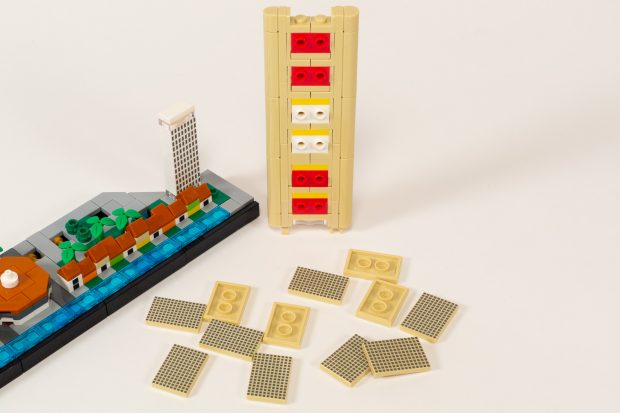 OCBC Centre - Adding the 2×3 Tiles to the front and back.