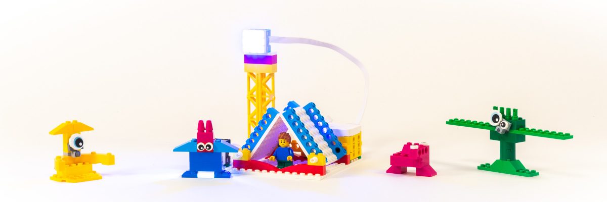 In 'Animal Alarm' we make lights and sound when a monster walks by.