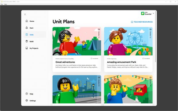 We tried most of the projects in the 'Great Adventures' and 'Amazing Amusement Park' units.