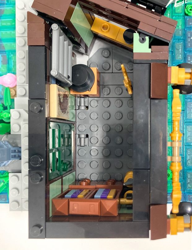 The bank is filled to the brim with easter eggs.