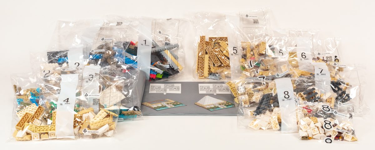 The build process takes place over 8 numbered stages.