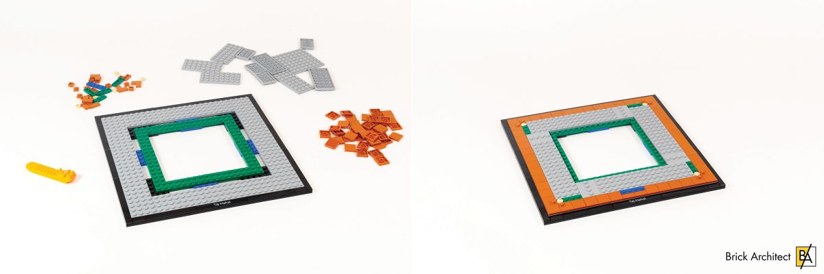 Partially built (left) and end of Stage 1 (right).