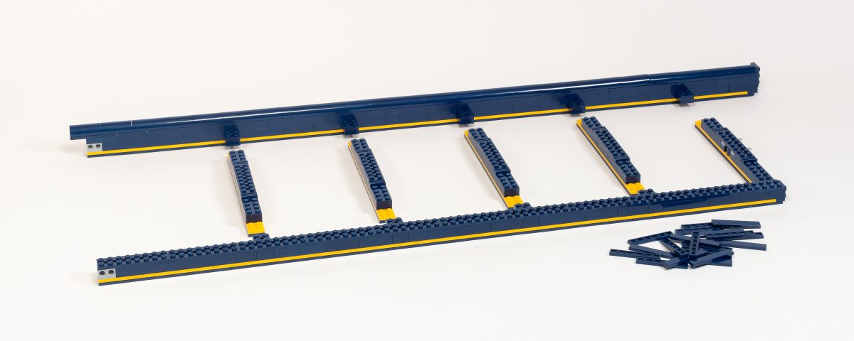 Getting ready to attach the horizontal braces.