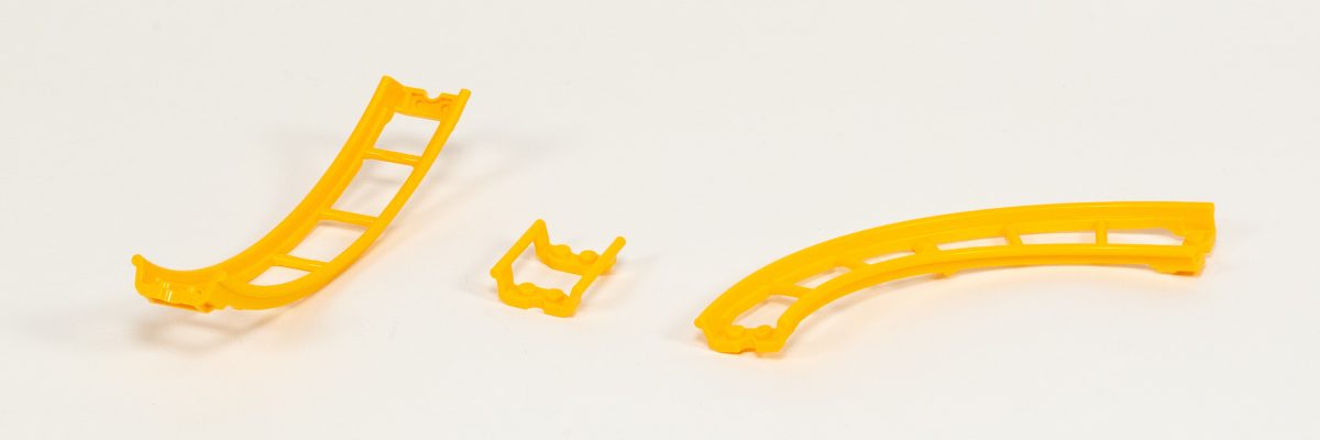 Three new types of Roller Coaster track introduced in this set.