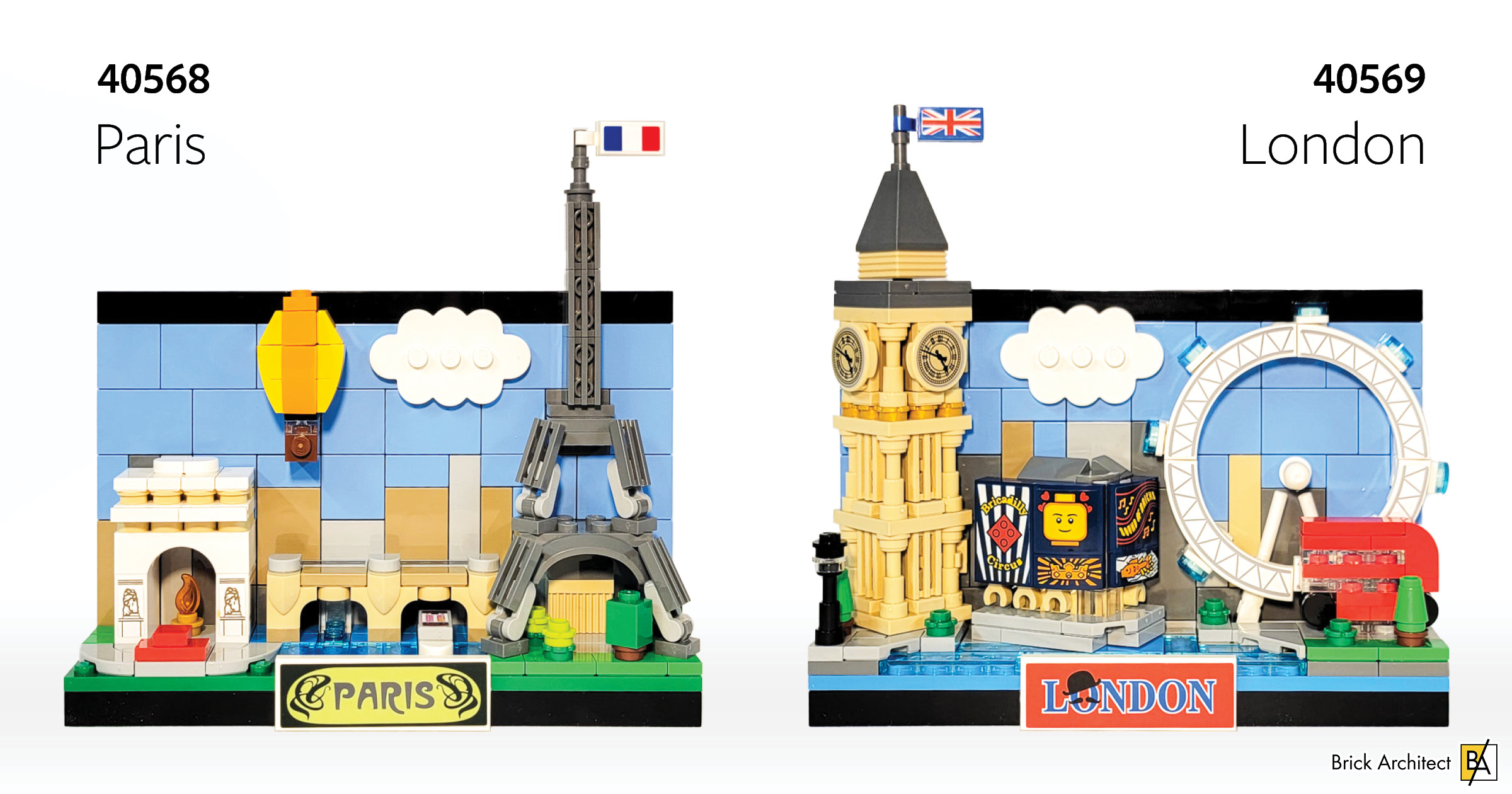 Review: LEGO #40568 Paris & #40569 London Postcards