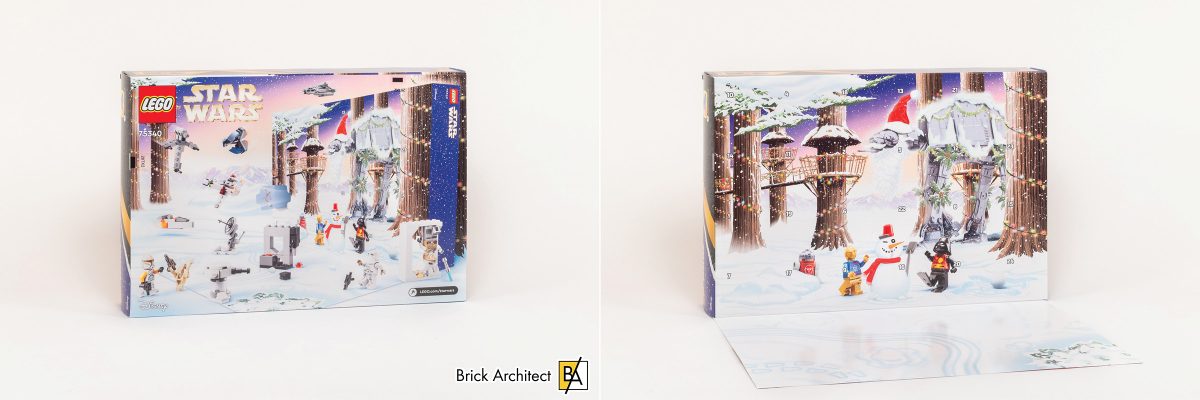 #75340 LEGO Star Wars Advent Calendar - Box back and flap.