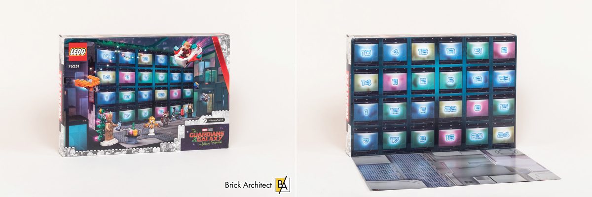 #76231 Guardians of the Galaxy Advent Calendar - Box back and flap.