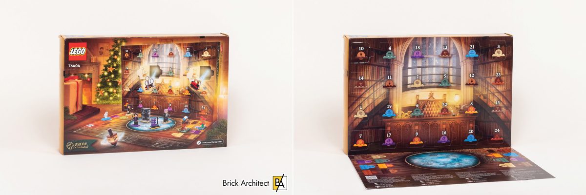 #76404 LEGO Harry Potter Advent Calendar - Box back and flap.