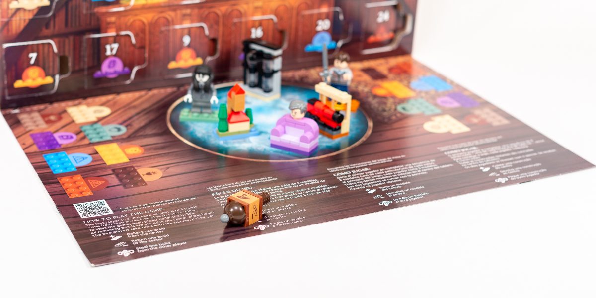 The simple game involves using the spinner to determine your action each turn.