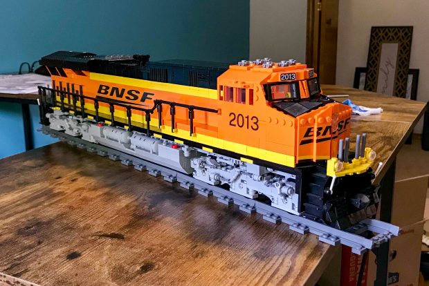 General Electric locomotive in BNSF colors, by Brendan Tull.