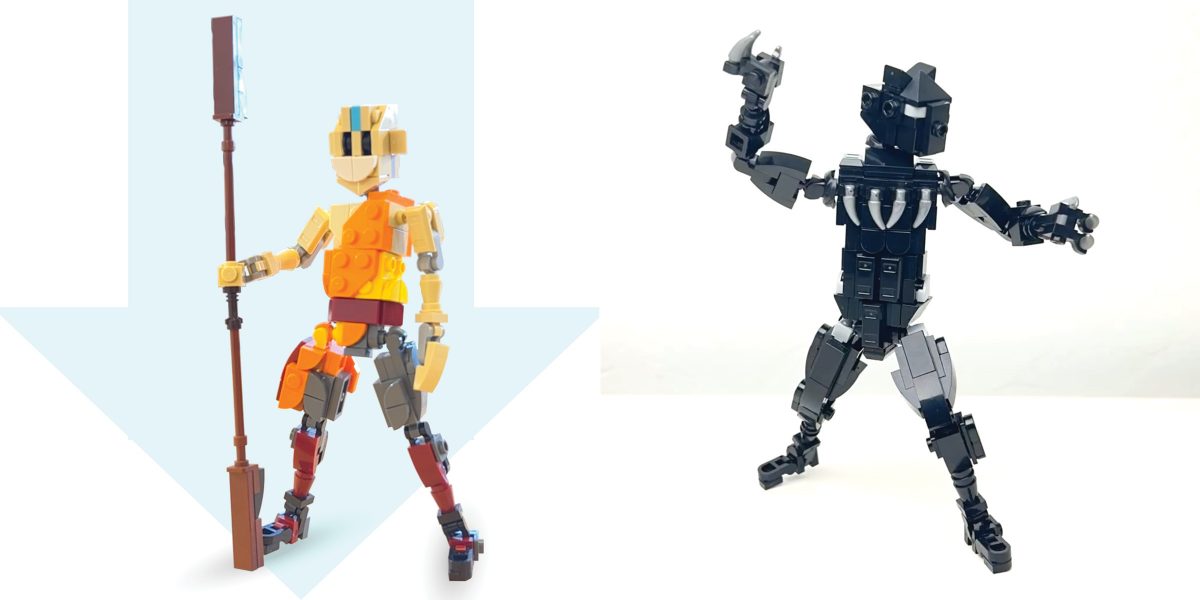 Aang from Avatar: The Last Airbender (left), and Black Panther (right), by Liam Mojaheri Norris.