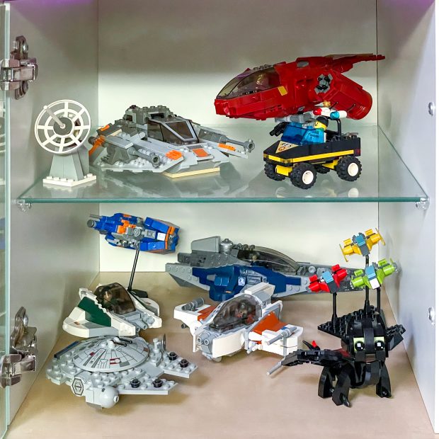 Nick displays his first LEGO Star Wars set alongside some of his favorite small MOCs.