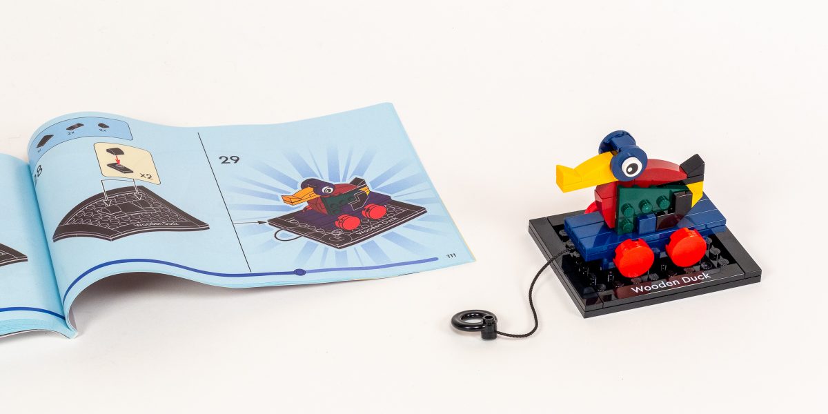 The completed Wooden Duck model is small but looks great.