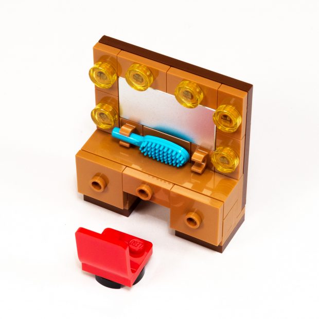 Wardrobe and mirror to get ready for the show!