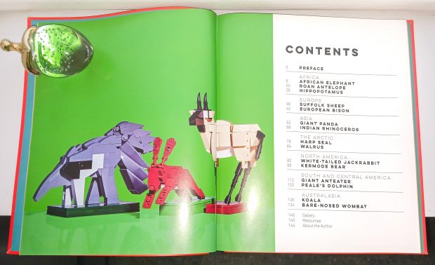 The animals are listed in the Table of Contents.