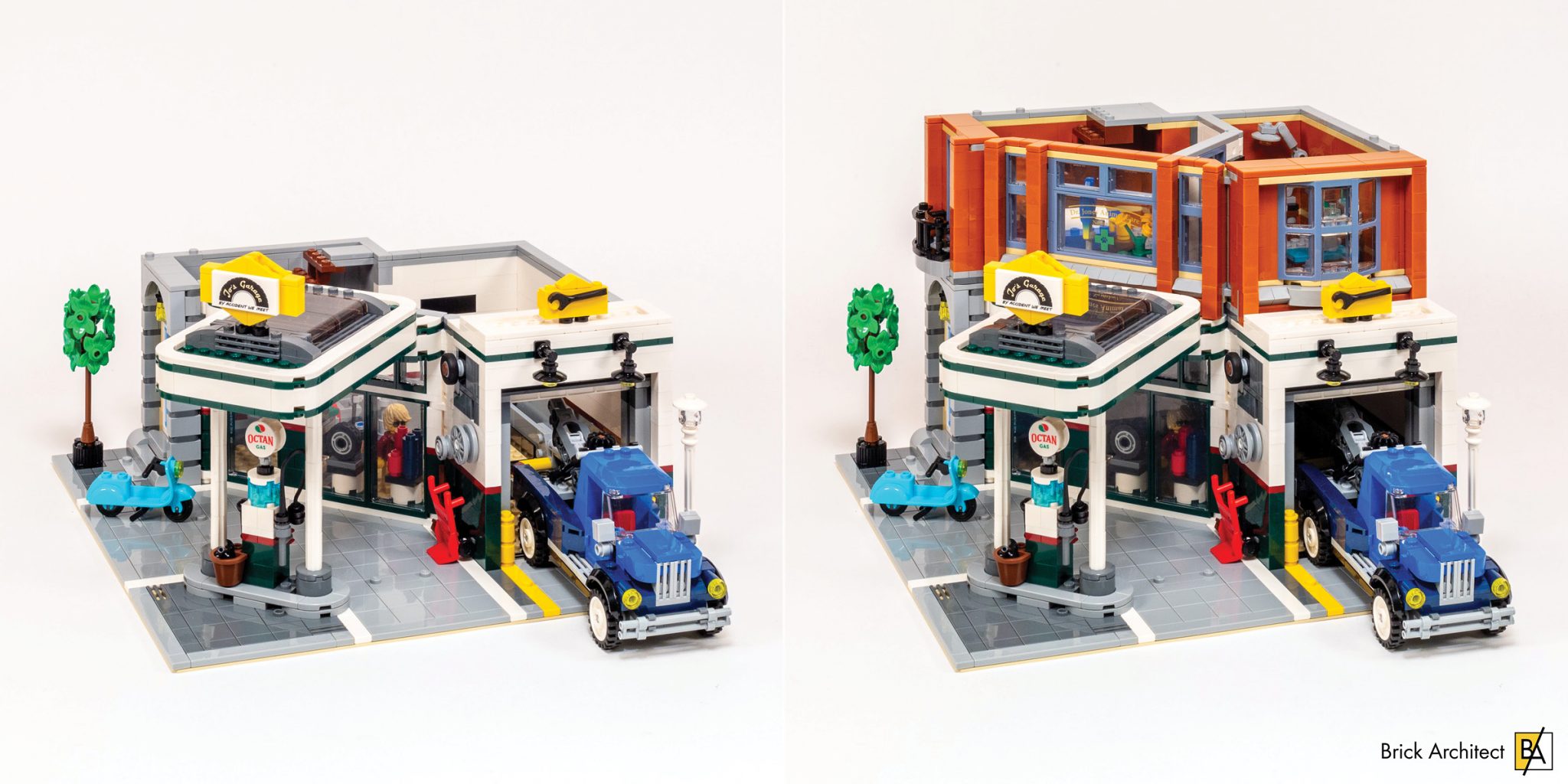 Looking Back 10264 Corner Garage BRICK ARCHITECT